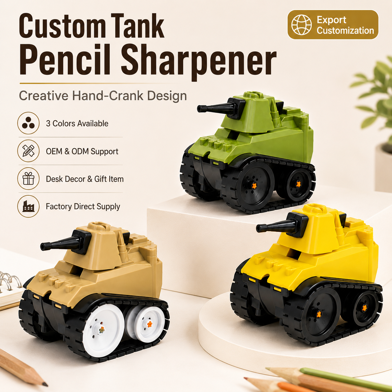 Tank Pencil Sharpener